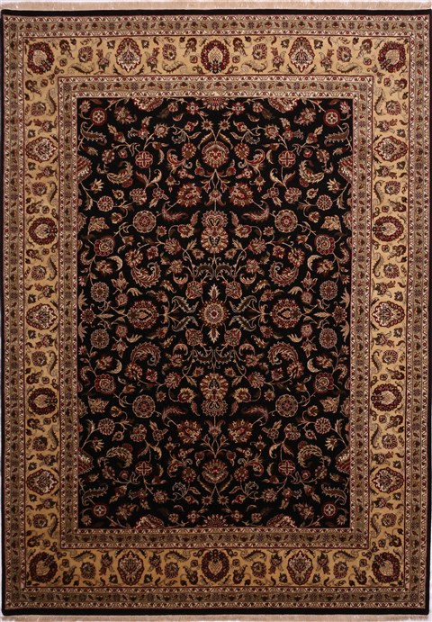 Jaipur Black Hand Knotted 100 X 140 Area Rug 301-30920 Image 0