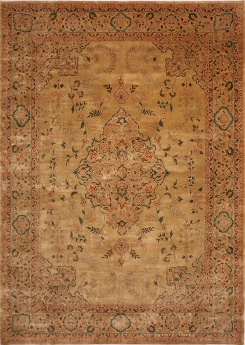 Jaipur Yellow Hand Knotted 100 X 1310 Area Rug 301-30923 Image 0