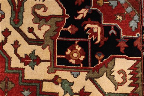 Serapi Red Hand Knotted 99 X 137 Area Rug 301-30924 Image 7