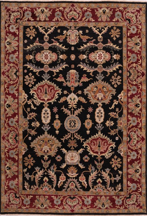 Jaipur Black Hand Knotted 96 X 136 Area Rug 301-30927 Image 0