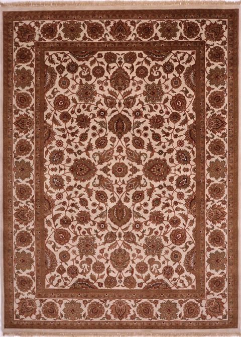 Jaipur White Hand Knotted 101 X 138 Area Rug 301-30933 Image 0