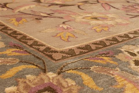 Indo-Tibetan Beige Hand Knotted 911 X 143 Area Rug 301-30935 Image 2