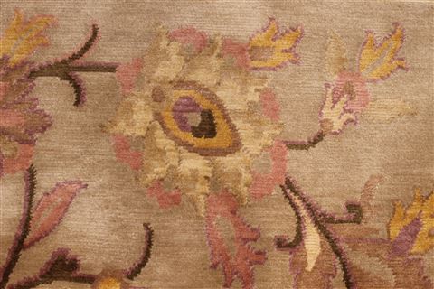 Indo-Tibetan Beige Hand Knotted 911 X 143 Area Rug 301-30935 Image 7
