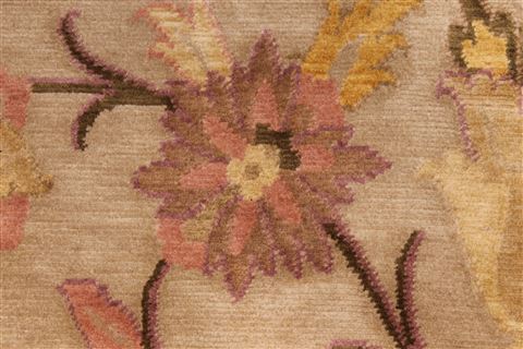 Indo-Tibetan Beige Hand Knotted 911 X 143 Area Rug 301-30935 Image 8