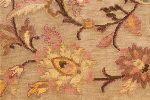 Indo-Tibetan Beige Hand Knotted 911 X 143 Area Rug 301-30935 Image 9