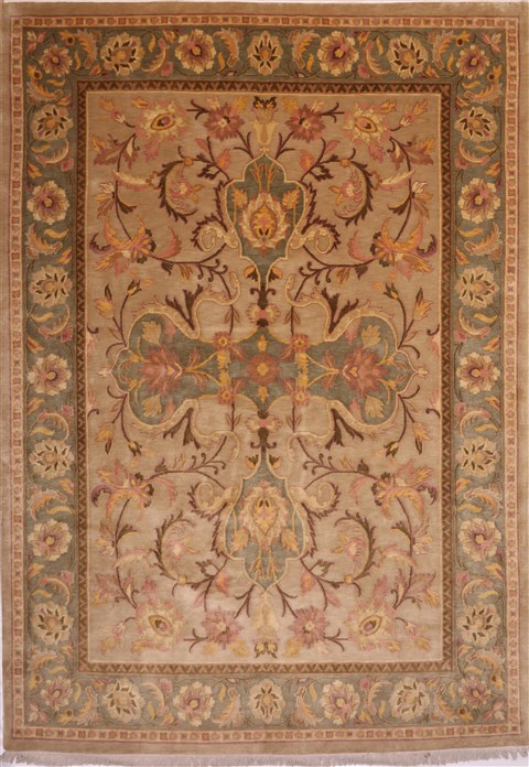 Indo-Tibetan Beige Hand Knotted 911 X 143 Area Rug 301-30935 Image 0