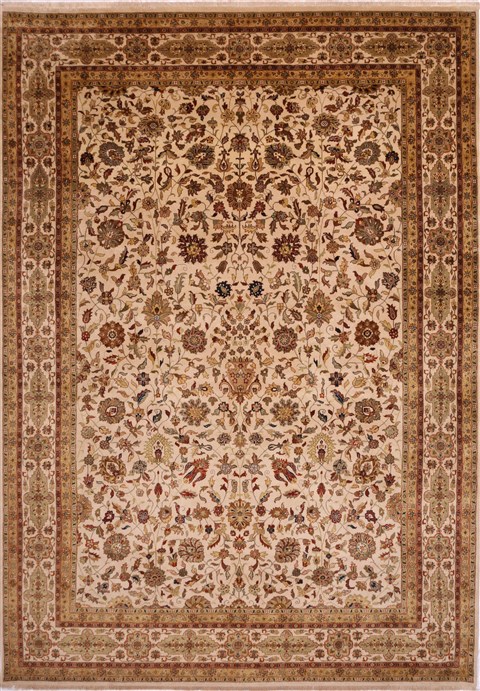 Jaipur White Hand Knotted 99 X 138 Area Rug 301-30940 Image 0