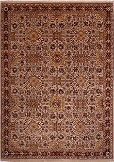 Indian Jaipur Purple Rectangle 10x14 ft Wool Carpet 30942
