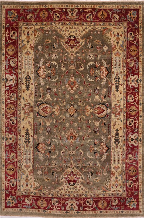 Jaipur Green Hand Knotted 96 X 136 Area Rug 301-30944 Image 0