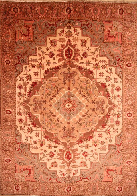 Heriz Beige Hand Knotted 131 X 197  Area Rug 276-30951 Image 0