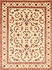 Kashan Beige Hand Knotted 99 X 139  Area Rug 276-30965 Thumb 0