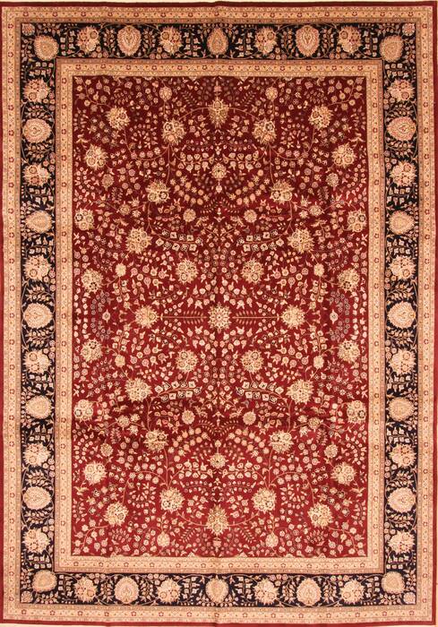 Tabriz Red Hand Knotted 99 X 139  Area Rug 276-30966 Image 0