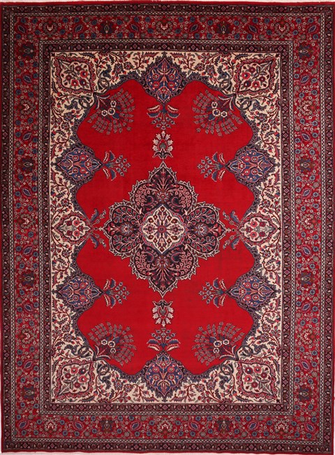 Tabriz Red Hand Knotted 110 X 1410 Area Rug 301-30969 Image 0