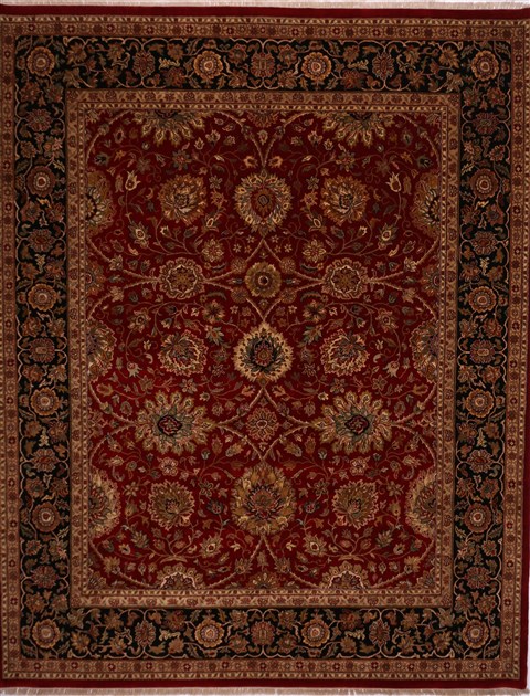 Jaipur Red Hand Knotted 120 X 151 Area Rug 301-30971 Image 0