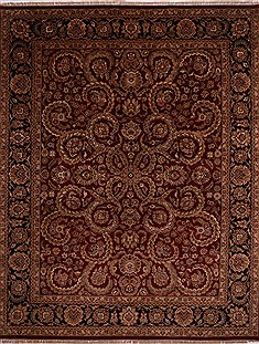 Indian Jaipur Red Rectangle 12x15 ft Wool Carpet 30975
