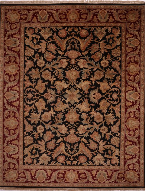 Jaipur Black Hand Knotted 1111 X 149 Area Rug 301-30976 Image 0
