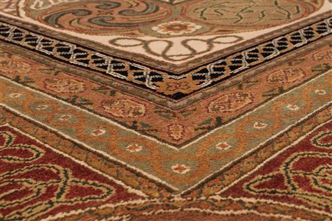 Jaipur Beige Hand Knotted 120 X 146 Area Rug 301-30978 Image 2