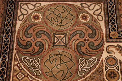 Jaipur Beige Hand Knotted 120 X 146 Area Rug 301-30978 Image 4