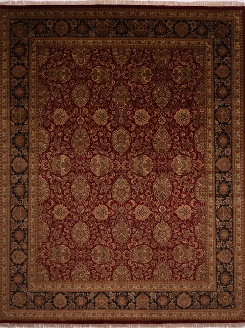 Jaipur Red Hand Knotted 120 X 151 Area Rug 301-30980 Image 0