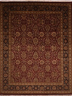 Indian Jaipur Red Rectangle 12x15 ft Wool Carpet 30980