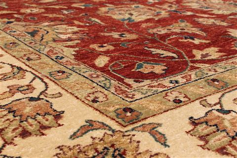Jaipur Red Hand Knotted 81 X 112  Area Rug 301-30983 Image 2