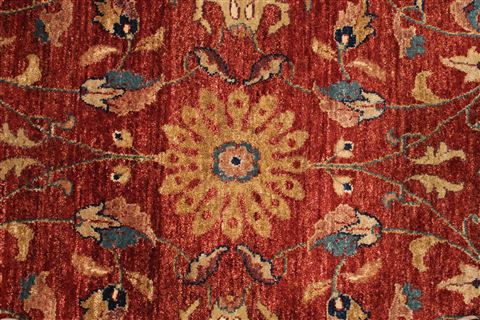 Jaipur Red Hand Knotted 81 X 112  Area Rug 301-30983 Image 3