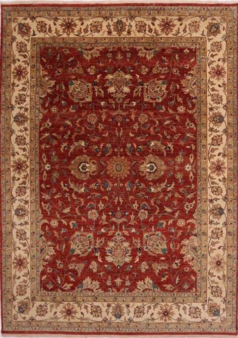 Jaipur Red Hand Knotted 81 X 112  Area Rug 301-30983 Image 0