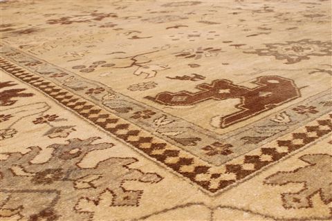 Oushak Yellow Hand Knotted 129 X 148 Area Rug 301-30991 Image 2