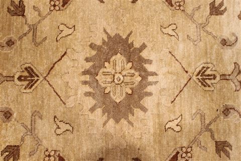 Oushak Yellow Hand Knotted 129 X 148 Area Rug 301-30991 Image 3