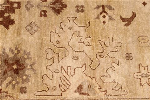 Oushak Yellow Hand Knotted 129 X 148 Area Rug 301-30991 Image 5