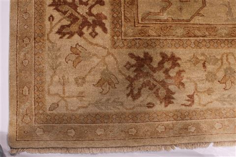 Oushak Beige Hand Knotted 126 X 1411 Area Rug 301-30994 Image 1