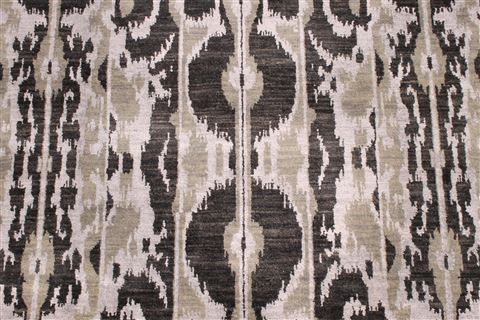 Modern-Contemporary Black Hand Knotted 1110 X 147 Area Rug 301-30999 Image 2