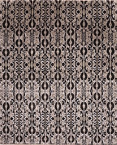 Modern-Contemporary Black Hand Knotted 11'10" X 14'7"  Area Rug 301-30999