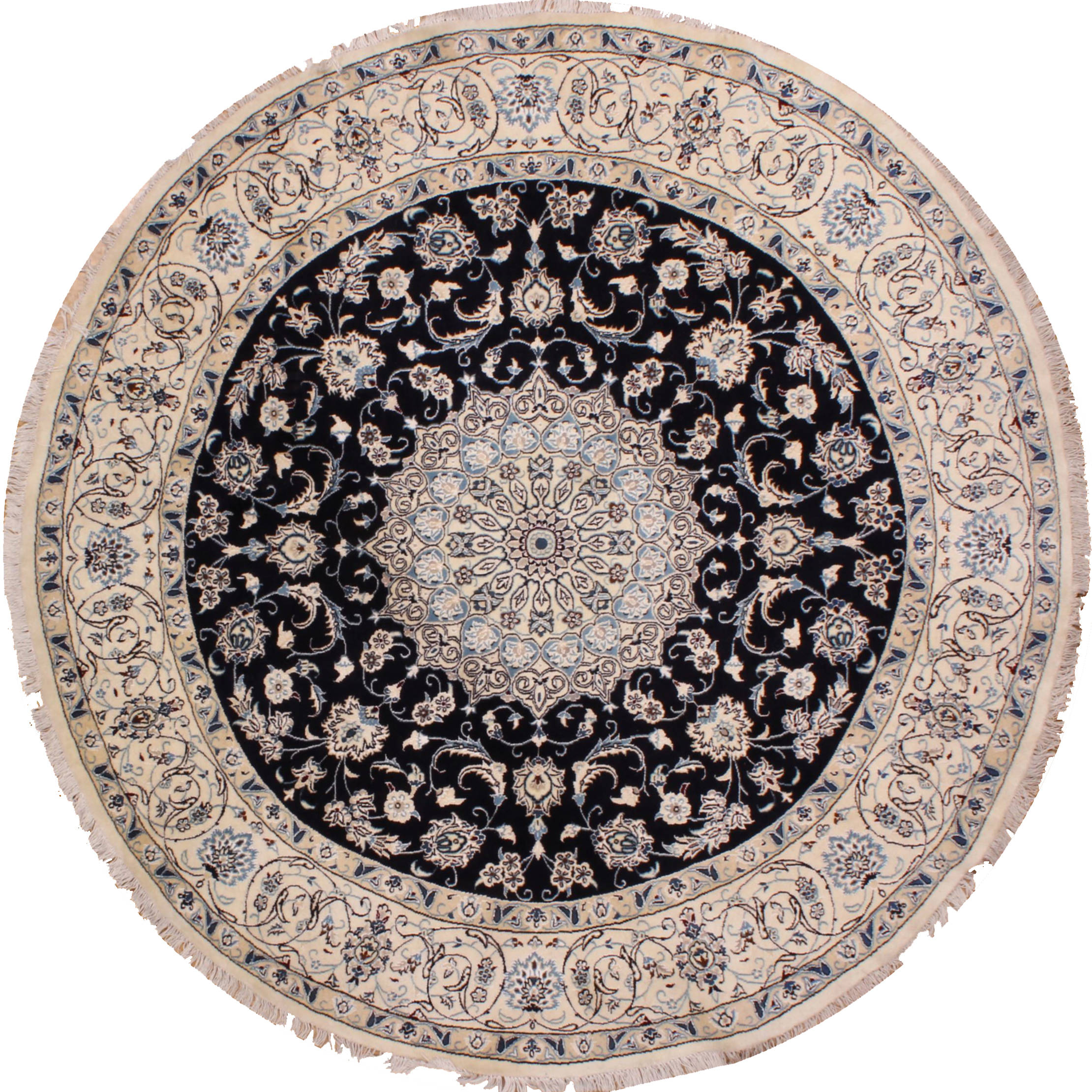8'0 x 8'2 Noori Rug Vegetable-Dyed Kashan Purple/Gold Round Rug 8'0 x 8'2 Noori Rug Vegetable-Dyed Kashan Purple/Gold Round Rug
