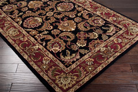 Surya Ancient Treasures Black 20 X 30 Area Rug A108-23 800-31023 Image 1