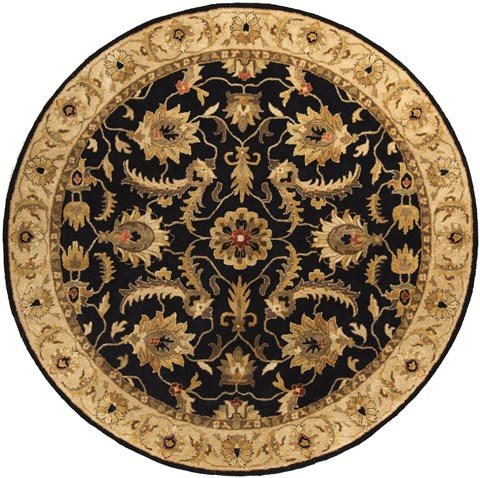 Surya Ancient Treasures Black Round 80 X 80 Area Rug A171-8RD 800-31125 Image 0