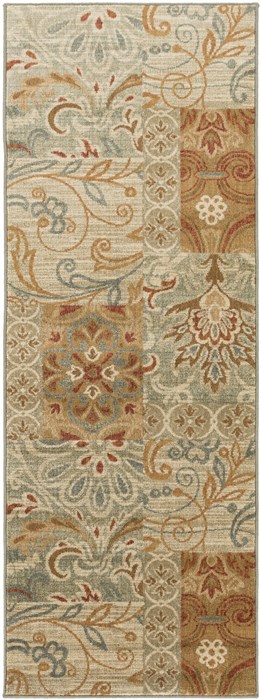 Surya Arabesque Green Runner 27 X 73 Area Rug ABS3012-2773 800-31552 Image 0