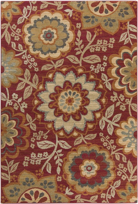 Surya Arabesque Red 53 X 73 Area Rug ABS3017-5373 800-31573 Image 0