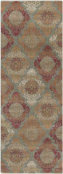 Surya Arabesque Green Runner 27 X 73 Area Rug ABS3022-2773 800-31600 Image 0