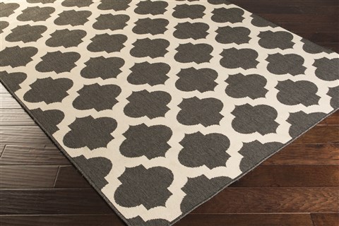 Surya Alfresco Black 53 X 76 Area Rug ALF9584-5376 800-31982 Image 1