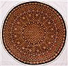 Qum Brown Round Hand Knotted 67 X 67 Area Rug 254-32023 Thumb 0