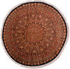 Qum Brown Round Hand Knotted 66 X 66  Area Rug 254-32024 Thumb 0