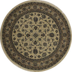 Nain Beige Round Hand Knotted 4'10" X 4'10"  Area Rug 254-32025