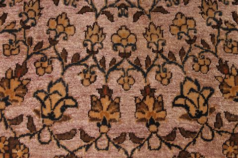 Kashan Beige Round Hand Knotted 36 X 36 Area Rug 254-32030 Image 4