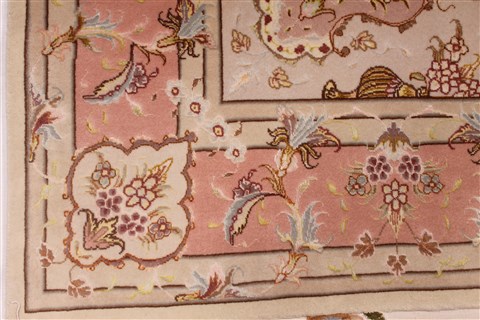 Tabriz Beige Hand Knotted 410 X 67 Area Rug 254-32041 Image 2