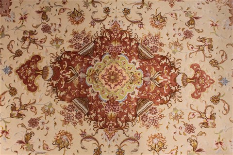 Tabriz Beige Hand Knotted 410 X 67 Area Rug 254-32041 Image 3