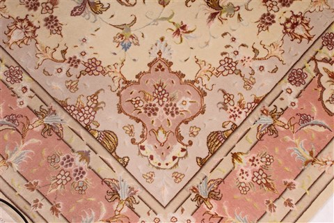 Tabriz Beige Hand Knotted 410 X 67 Area Rug 254-32041 Image 4