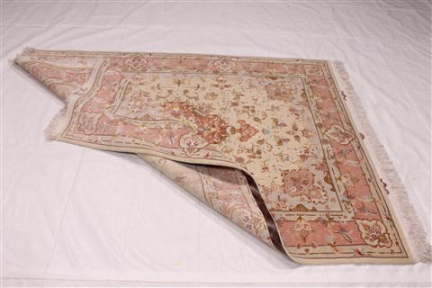 Tabriz Beige Hand Knotted 410 X 67 Area Rug 254-32041 Image 6