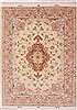 Tabriz Beige Hand Knotted 410 X 67  Area Rug 254-32041 Thumb 0