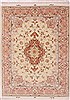 Tabriz Beige Hand Knotted 410 X 67 Area Rug 254-32041 Thumb 0